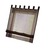 Max Sheer Voile Roman Blinds Curtains for Bedroom Kitchen Balcony Coffee-100×155cm