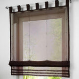 Max Sheer Voile Roman Blinds Curtains for Bedroom Kitchen Balcony Coffee-100×155cm