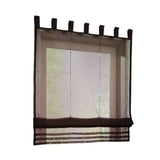 Max Sheer Voile Roman Blinds Curtains for Bedroom Kitchen Balcony Coffee-100×155cm