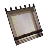 Max Sheer Voile Roman Blinds Curtains for Bedroom Kitchen Balcony Coffee-100×155cm