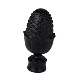 Max 1Piece Alloy Curtain Decorative Pole/Rod Finials Ends Heads 28mm Black A