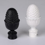 Max 1Piece Alloy Curtain Decorative Pole/Rod Finials Ends Heads 28mm Black A