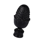 Max 1Piece Alloy Curtain Decorative Pole/Rod Finials Ends Heads 28mm Black A