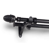 Max 1Piece Alloy Curtain Decorative Pole/Rod Finials Ends Heads 28mm Black A