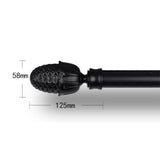 Max 1Piece Alloy Curtain Decorative Pole/Rod Finials Ends Heads 28mm Black A