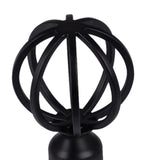 Max 1Piece Alloy Curtain Decorative Pole/Rod Finials Ends Heads 28mm Black E
