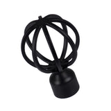 Max 1Piece Alloy Curtain Decorative Pole/Rod Finials Ends Heads 28mm Black E