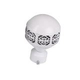 Max 1Piece Alloy Curtain Decorative Pole/Rod Finials Ends Heads 28mm White J