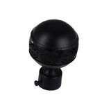 Max 1Piece Alloy Curtain Decorative Pole/Rod Finials Ends Heads 28mm Black J