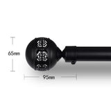 Max 1Piece Alloy Curtain Decorative Pole/Rod Finials Ends Heads 28mm Black J
