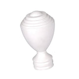 Max 1Piece Alloy Curtain Decorative Pole/Rod Finials Ends Heads 28mm White O