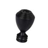 Max 1Piece Alloy Curtain Decorative Pole/Rod Finials Ends Heads 28mm Black O