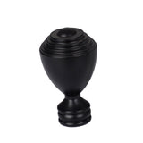 Max 1Piece Alloy Curtain Decorative Pole/Rod Finials Ends Heads 28mm Black O