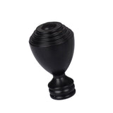 Max 1Piece Alloy Curtain Decorative Pole/Rod Finials Ends Heads 28mm Black O