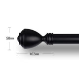 Max 1Piece Alloy Curtain Decorative Pole/Rod Finials Ends Heads 28mm Black O