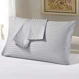 Max 1Pair 100% Cotton Soft Solid Color Single Pillow Cover Pillowcase Grey- Size S