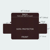 Max Reversible Quilted Waterproof Pet Sofa Furniture Cover Coffee for 2-Seater