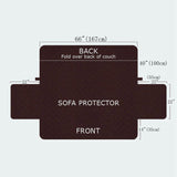 Max Reversible Quilted Waterproof Pet Sofa Furniture Cover Coffee for 3-Seater