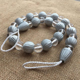 Max 2 Pieces Crystal Curtain Rope Tiebacks Holdback 72cm / 28 Inch Silver White