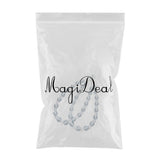 Max 2 Pieces Crystal Curtain Rope Tiebacks Holdback 72cm / 28 Inch Silver White