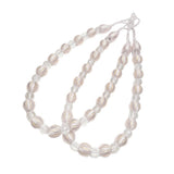 Max 2 Pieces Crystal Curtain Rope Tiebacks Holdback 72cm / 28 Inch White