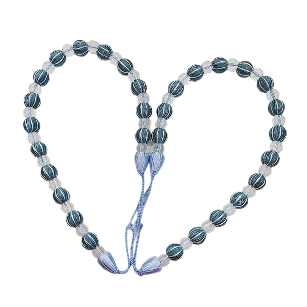 Max 2 Pieces Crystal Curtain Rope Tiebacks Holdback 72cm / 28 Inch Blue