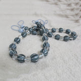 Max 2 Pieces Crystal Curtain Rope Tiebacks Holdback 72cm / 28 Inch Blue