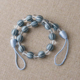 Max 2 Pieces Crystal Curtain Rope Tiebacks Holdback 72cm / 28 Inch Blue
