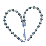 Max 2 Pieces Crystal Curtain Rope Tiebacks Holdback 72cm / 28 Inch Blue