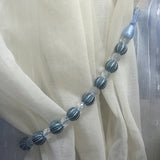 Max 2 Pieces Crystal Curtain Rope Tiebacks Holdback 72cm / 28 Inch Blue