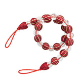 Max 2 Pieces Crystal Curtain Rope Tiebacks Holdback 72cm / 28 Inch Red