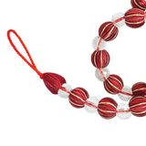 Max 2 Pieces Crystal Curtain Rope Tiebacks Holdback 72cm / 28 Inch Red