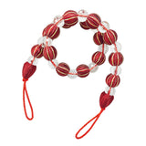 Max 2 Pieces Crystal Curtain Rope Tiebacks Holdback 72cm / 28 Inch Red
