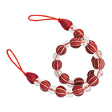 Max 2 Pieces Crystal Curtain Rope Tiebacks Holdback 72cm / 28 Inch Red