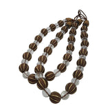 Max 2 Pieces Crystal Curtain Rope Tiebacks Holdback 72cm / 28 Inch Chocolate