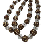 Max 2 Pieces Crystal Curtain Rope Tiebacks Holdback 72cm / 28 Inch Chocolate