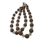 Max 2 Pieces Crystal Curtain Rope Tiebacks Holdback 72cm / 28 Inch Chocolate