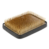 Max Ikebana Kenzan Flower Frog with Sturdy Rubber Base #3 3.8 Inch Brass - Aladdin Shoppers