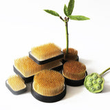 Max Ikebana Kenzan Flower Frog with Sturdy Rubber Base #3 3.8 Inch Brass - Aladdin Shoppers