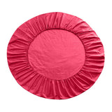 Max Solid Color Pure Cotton Round Bed Spread Fitted Sheet Covers Rose Pink