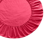 Max Solid Color Pure Cotton Round Bed Spread Fitted Sheet Covers Rose Pink