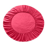 Max Solid Color Pure Cotton Round Bed Spread Fitted Sheet Covers Rose Pink