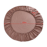 Max Solid Color Pure Cotton Round Bed Spread Fitted Sheet Covers Shallow Coffee