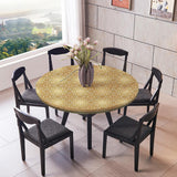 Max Elastic Edged Waterproof Backed Fitted Table Cover Tableclothes Style C 1.5m