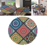 Max Elastic Edged Waterproof Backed Fitted Table Cover Tableclothes Style D 1.5m