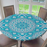 Max Elastic Edged Waterproof Backed Fitted Table Cover Tableclothes Style H 1.5m