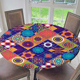 Max Elastic Edged Waterproof Backed Fitted Table Cover Tableclothes Style J 1.5m