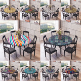 Max Maxb Elastic Edged Waterproof Backed Fitted Table Cover Tableclothes Style A 1.2m