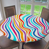Max Maxb Elastic Edged Waterproof Backed Fitted Table Cover Tableclothes Style A 1.2m