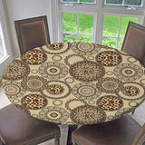 Max Elastic Edged Waterproof Backed Fitted Table Cover Tableclothes Style F 1.2m